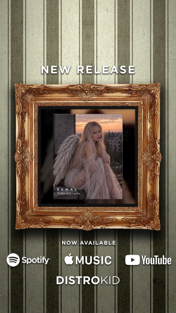 DistroKid new-release card: “Nella mia onda” by RAMAS